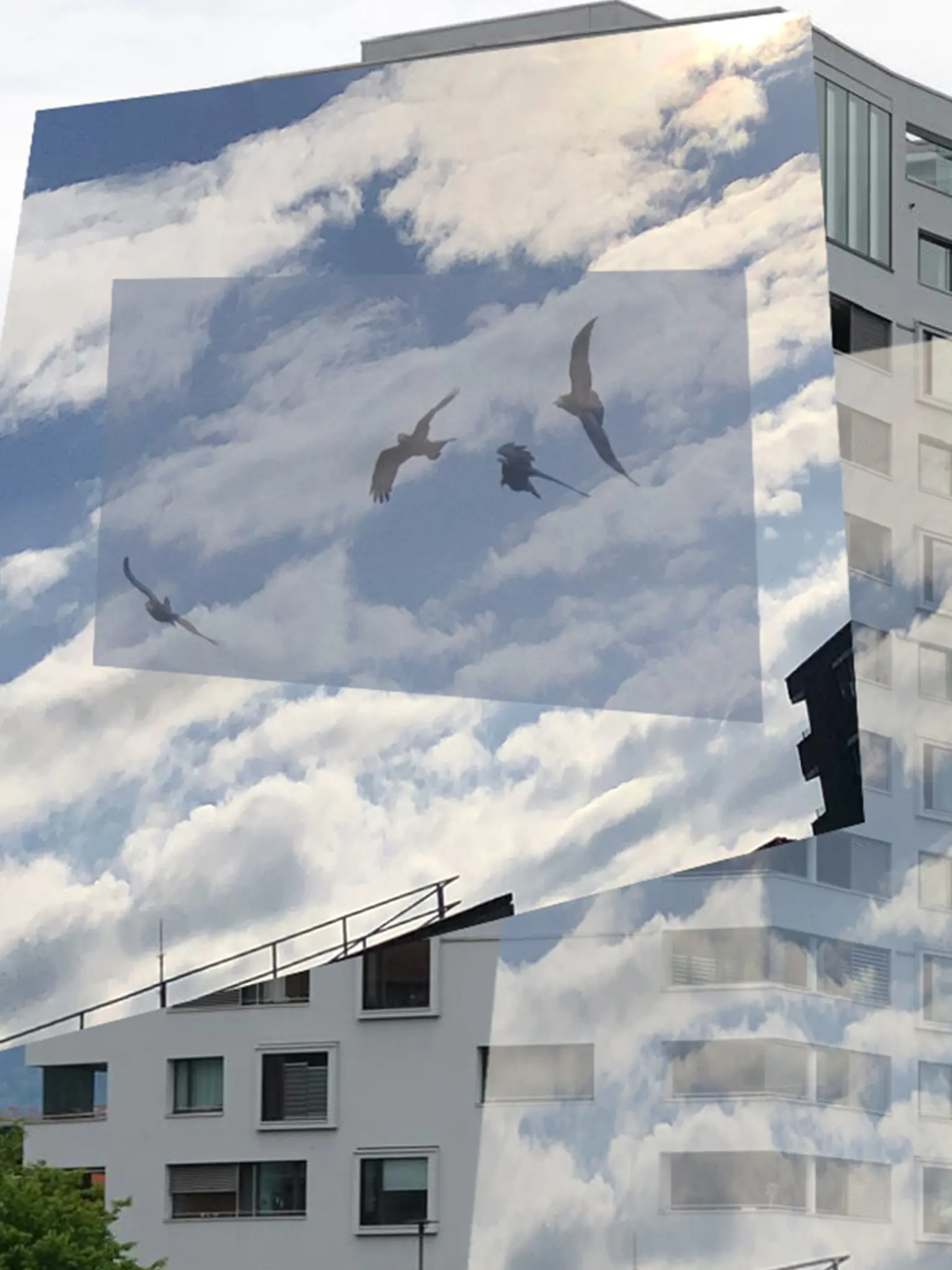 Lichtprojektion auf einer Fassade